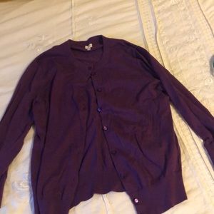Purple J.Crew cardigan